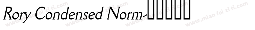 Rory Condensed Norm字体转换